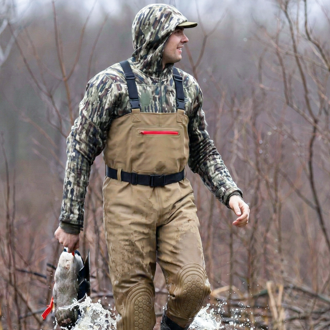 Hellomaterials Professional Waterproof Chest Waders with Boots