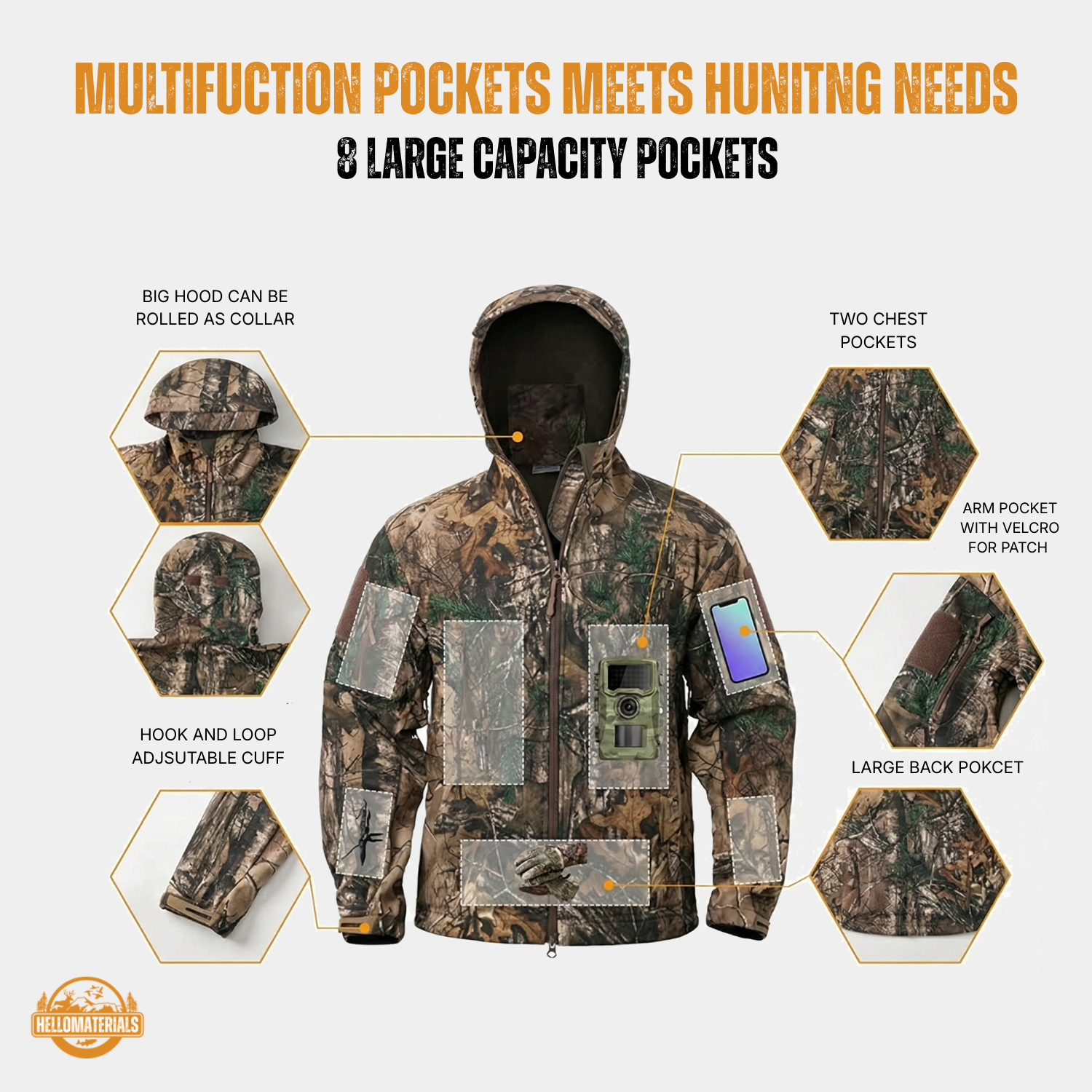 Hellomaterials Camo Hunting Jacket