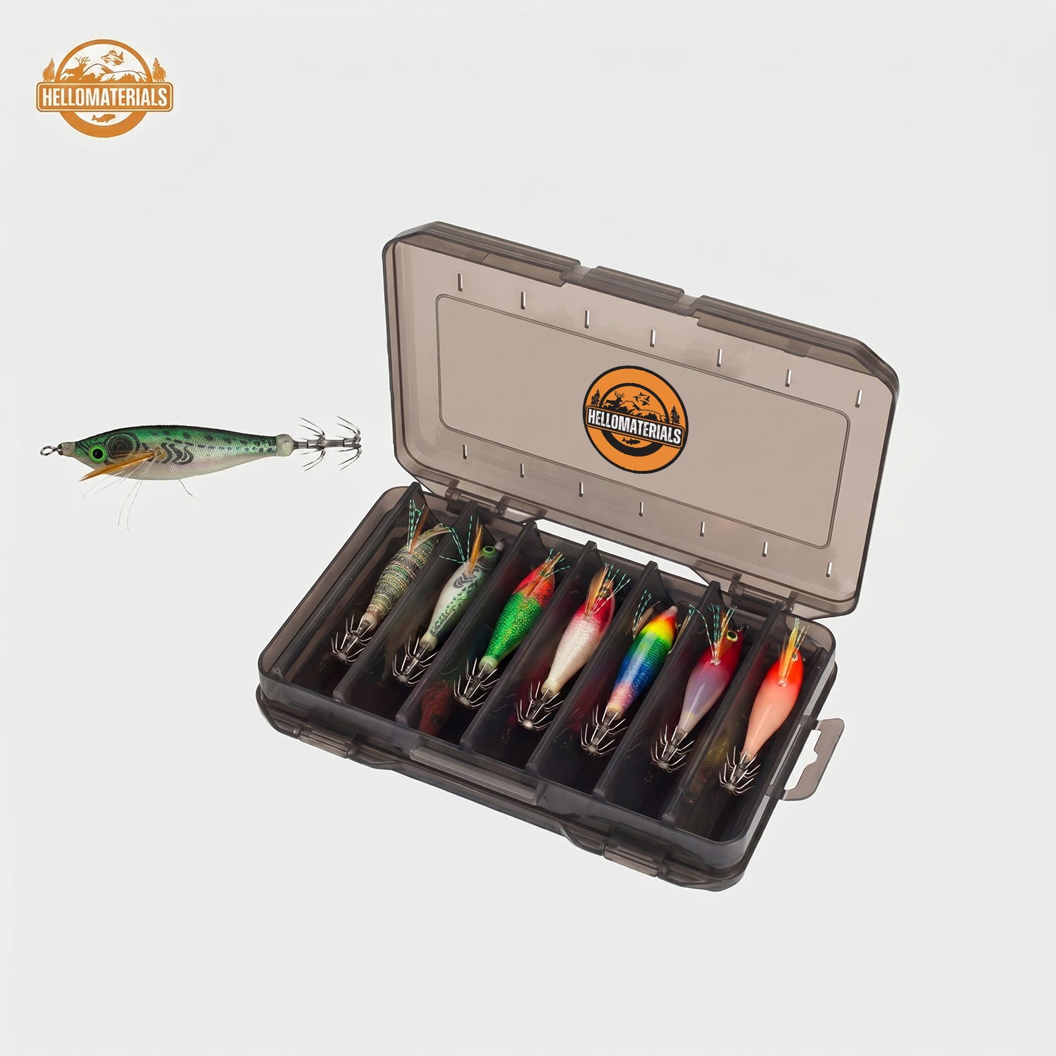 Hellomaterials 14pcs/Set Lures Cuttlefish Shrimp Baits