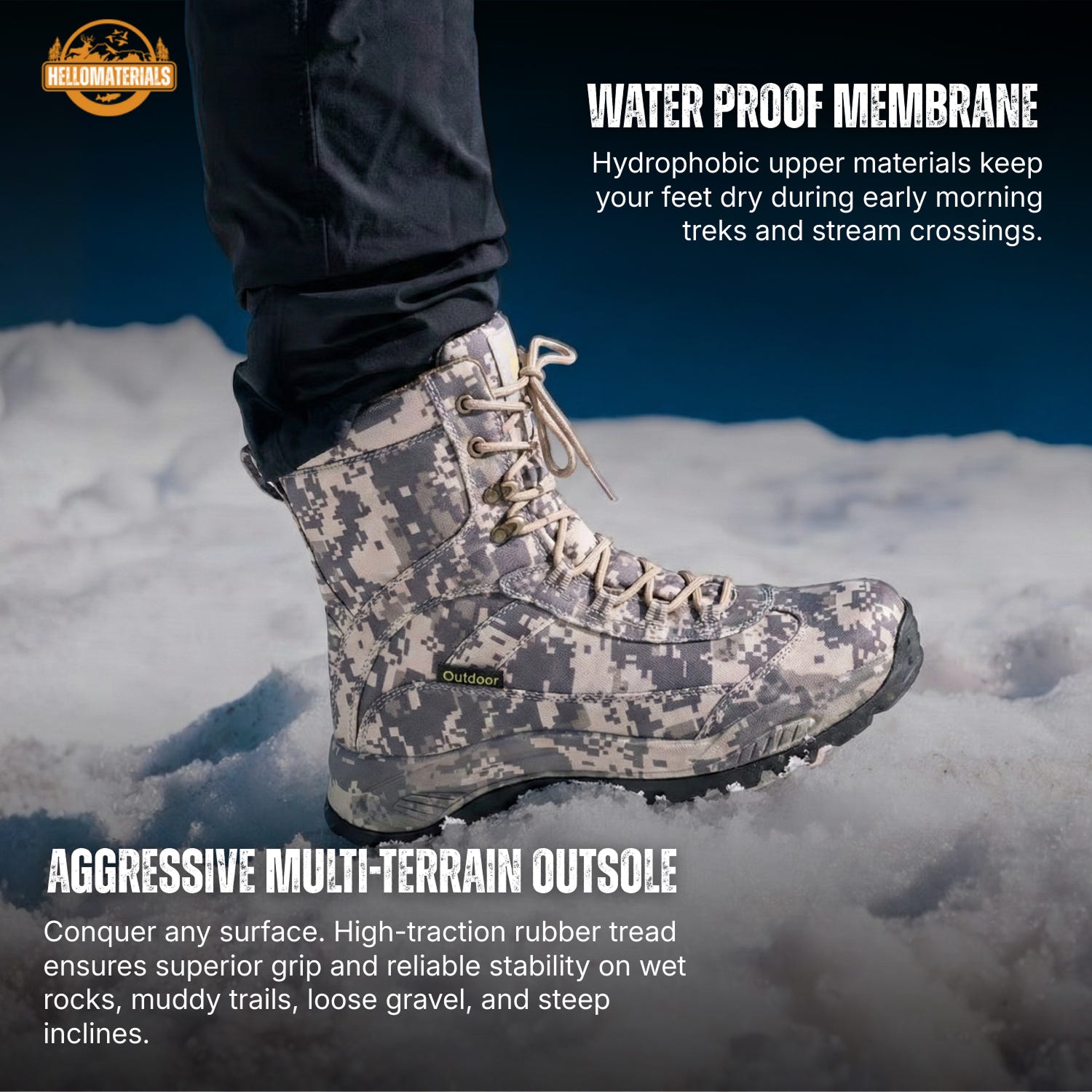 Tactical Outdoor ACU Camo Boots | Waterproof