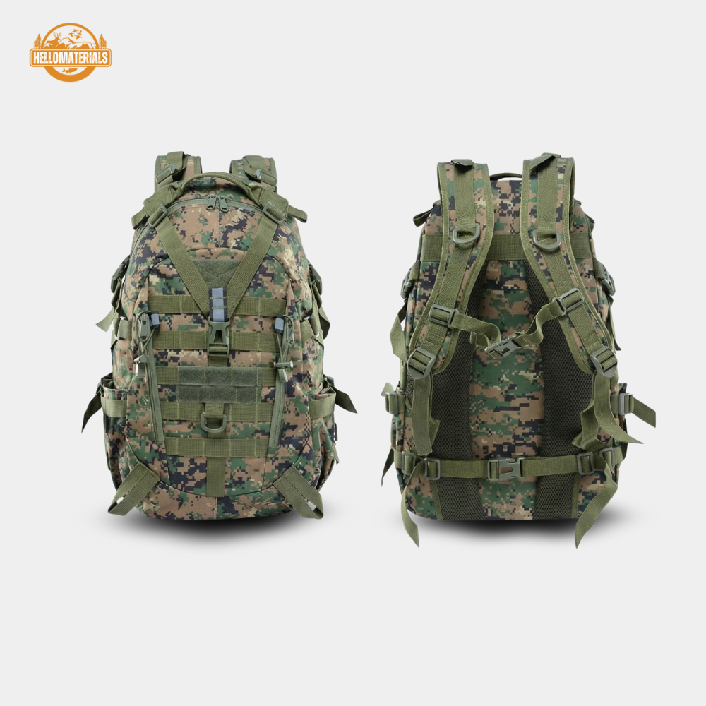Hellomaterials 45L Jungle Camo Tactical Hiking Backpack