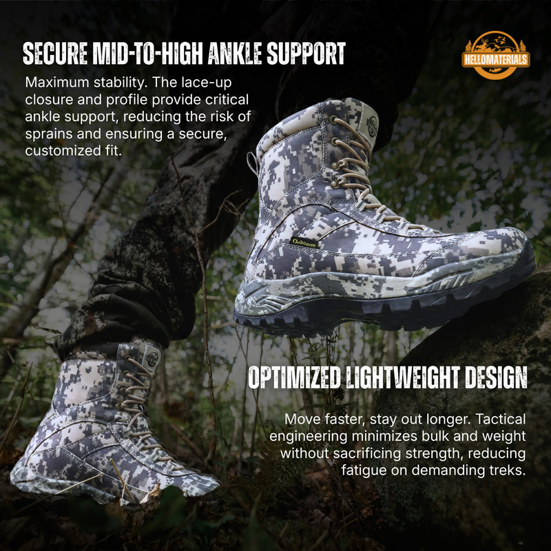 Hellomaterials Tactical Outdoor ACU Camo Boots
