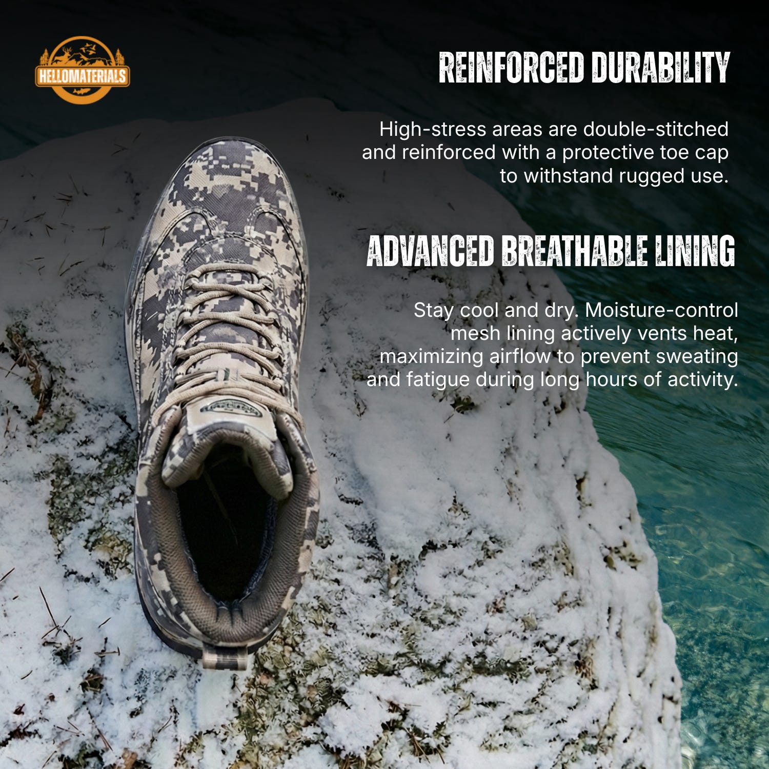 Tactical Outdoor ACU Camo Boots | Waterproof