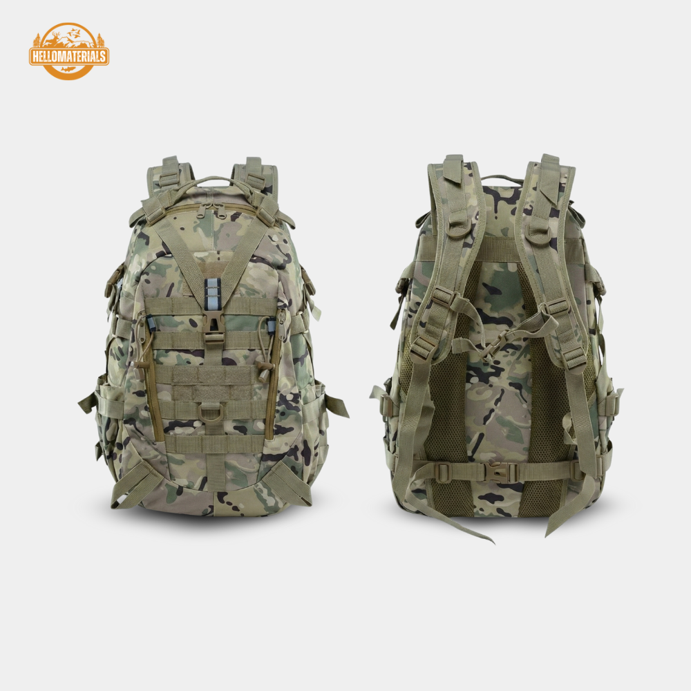 Hellomaterials 45L Desert Camo Tactical Hiking Backpack