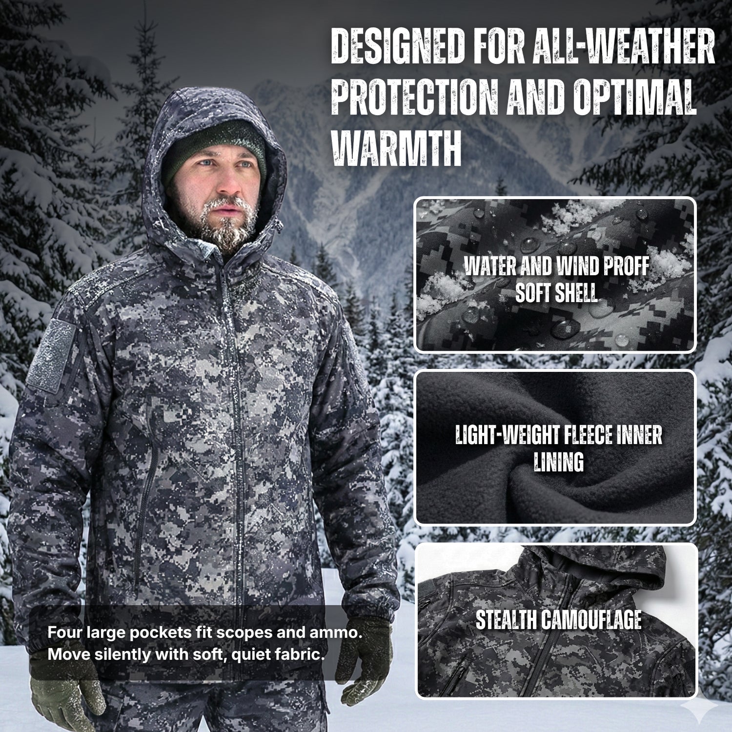 Hellomaterials NIGHT OWL Camo Hunting Suit