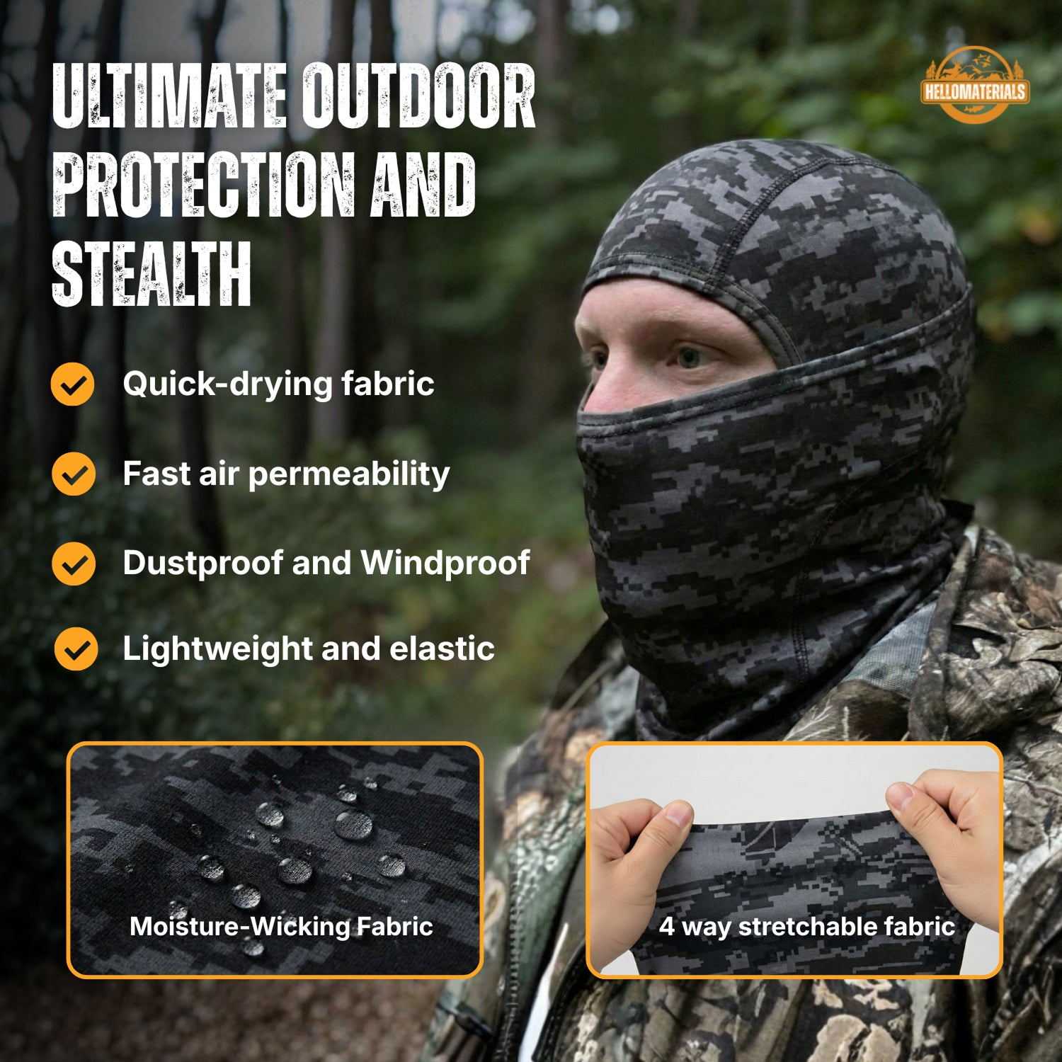 Hellomaterials NIGHT OWL Camo Balaklava