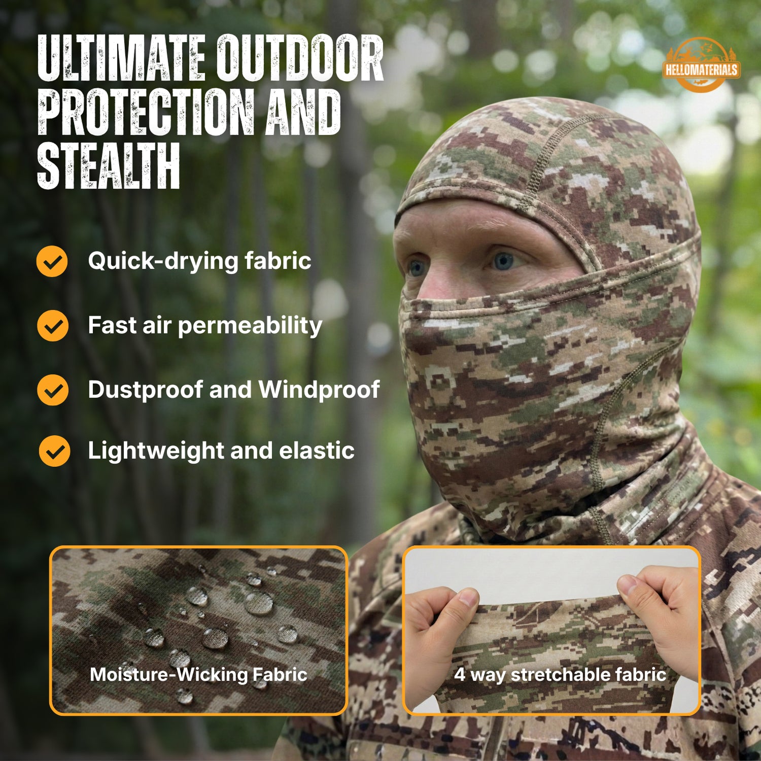 Hellomaterials Camo Balaklavas