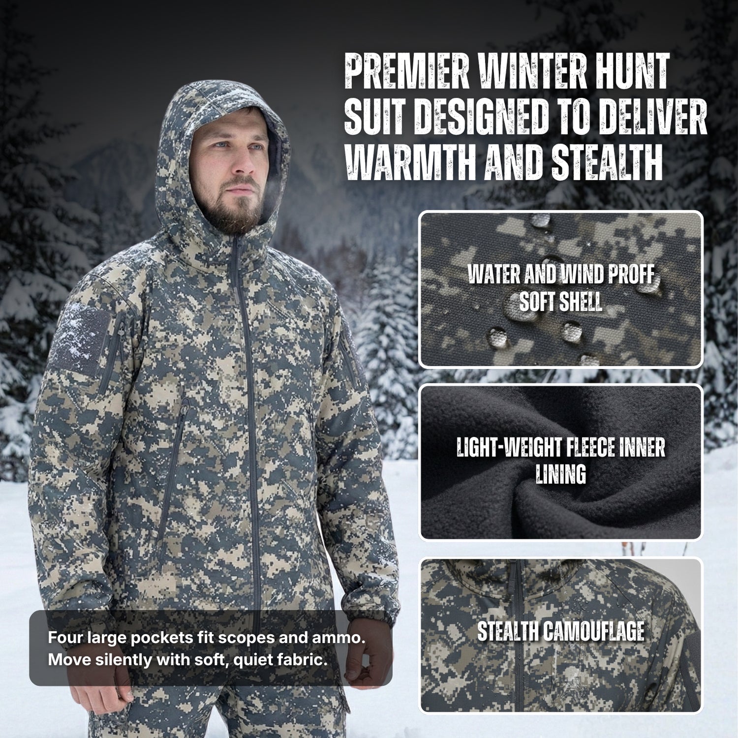 Hellomaterials POLAR Camo Hunting Suit