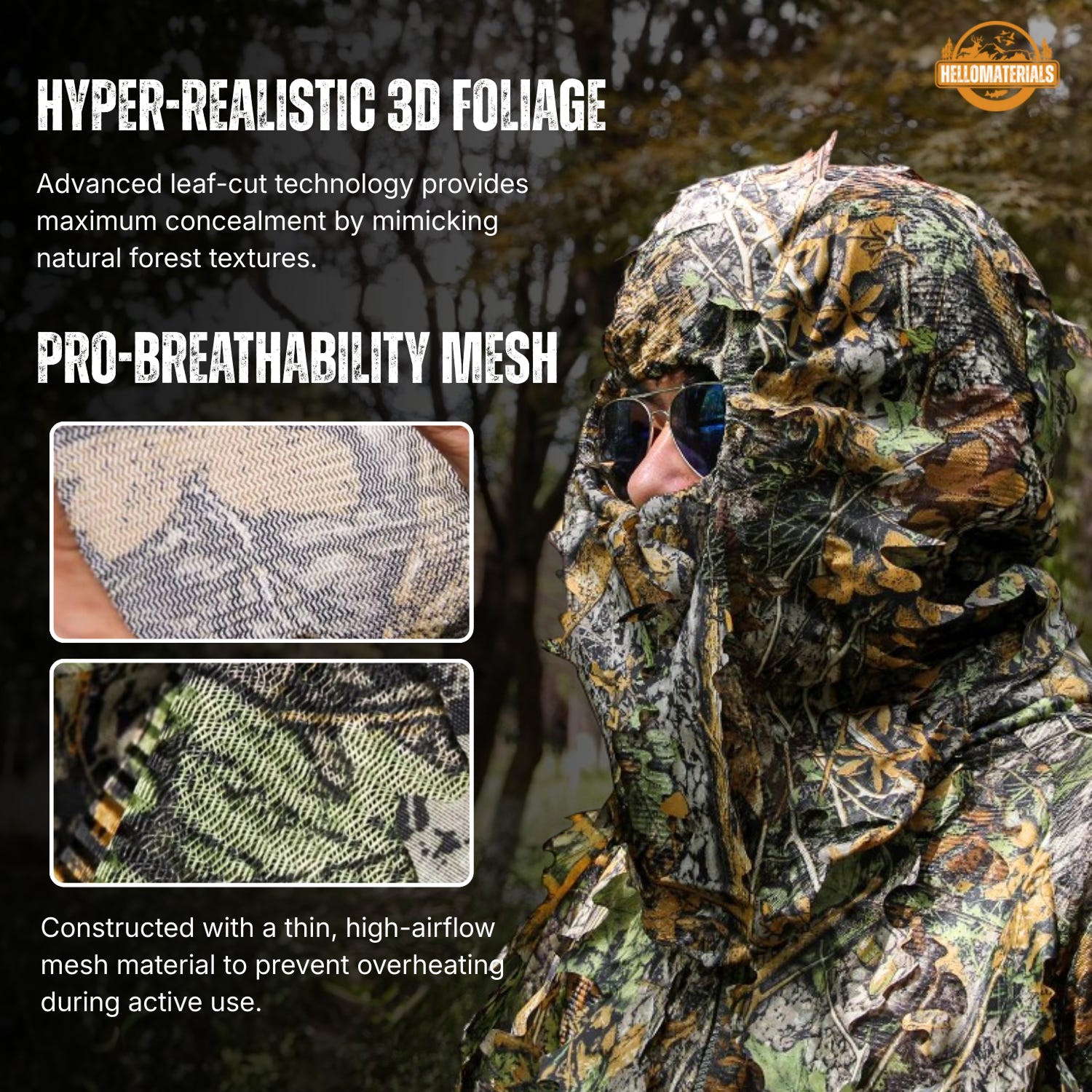 3D Leafy Stealth Hunting Mask