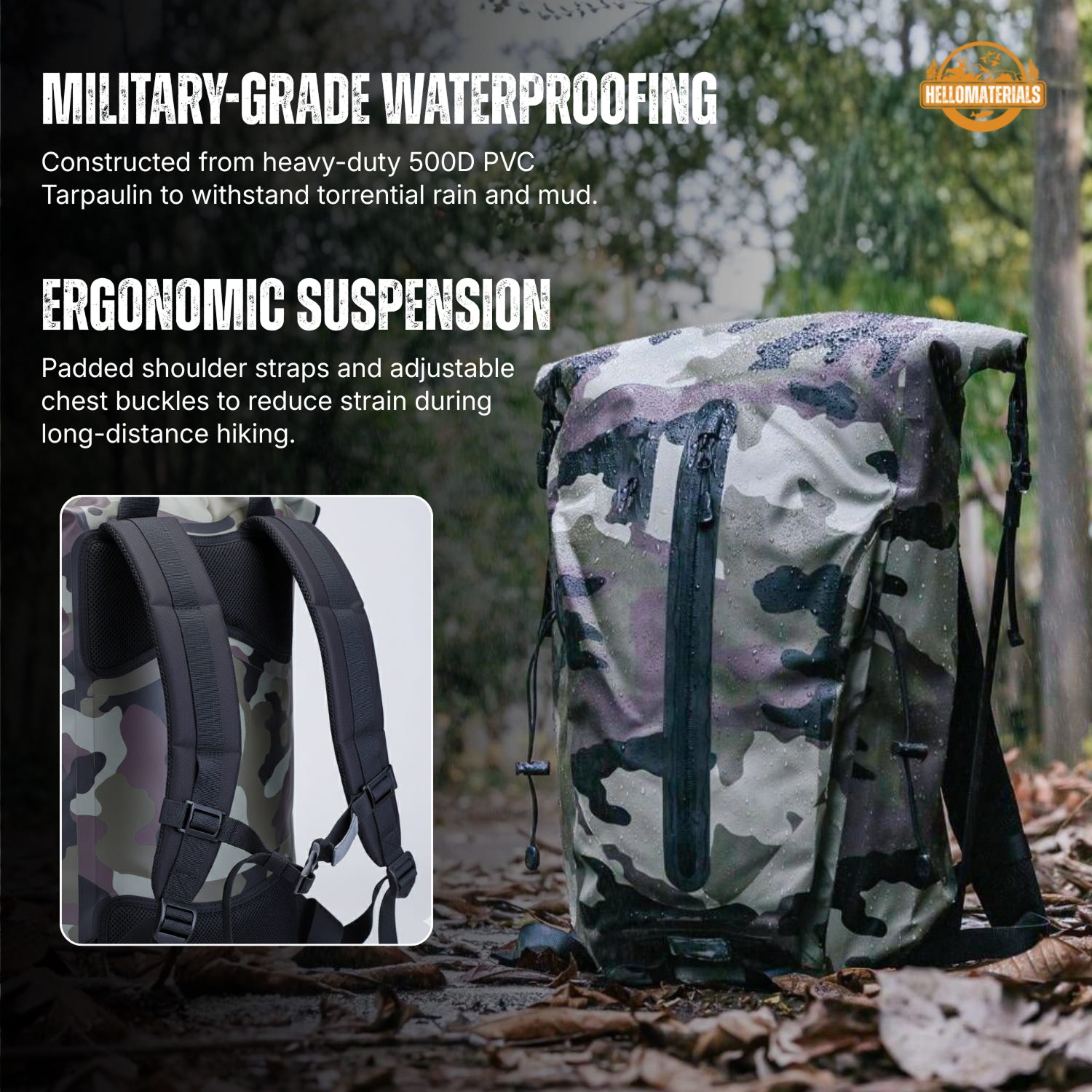 Waterproof Backpack for Hunting & Hiking | Tactical Camo