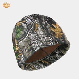 Hellomaterials SIVI Camo Fleece Beanie | Reversible Orange