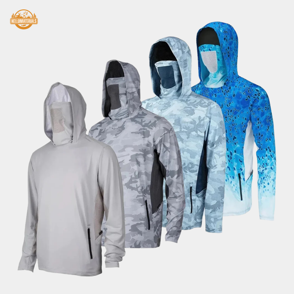 Hellomaterials UPF 50+ Hooded Fishing Shirt | UV Protection