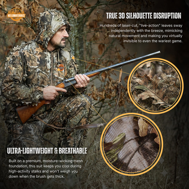 Hellomaterials 3D Leafy Camo hunting Suit