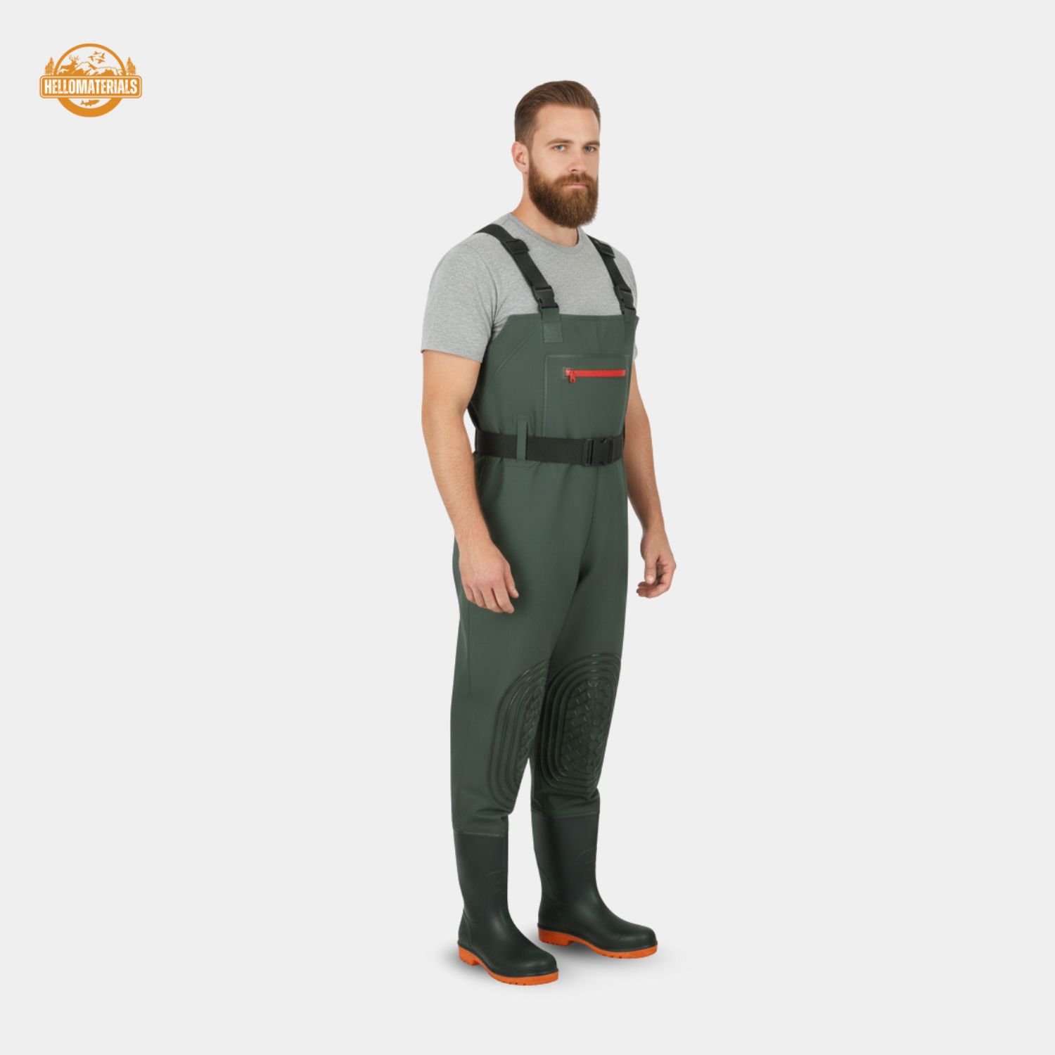 Hellomaterials Professional Waterproof Chest Waders with Boots