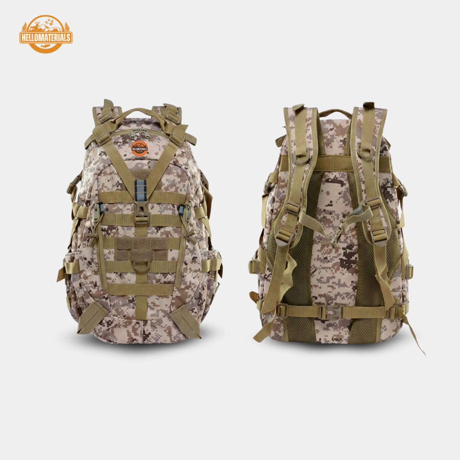 45L Desert Camo Tactical Hiking Backpack