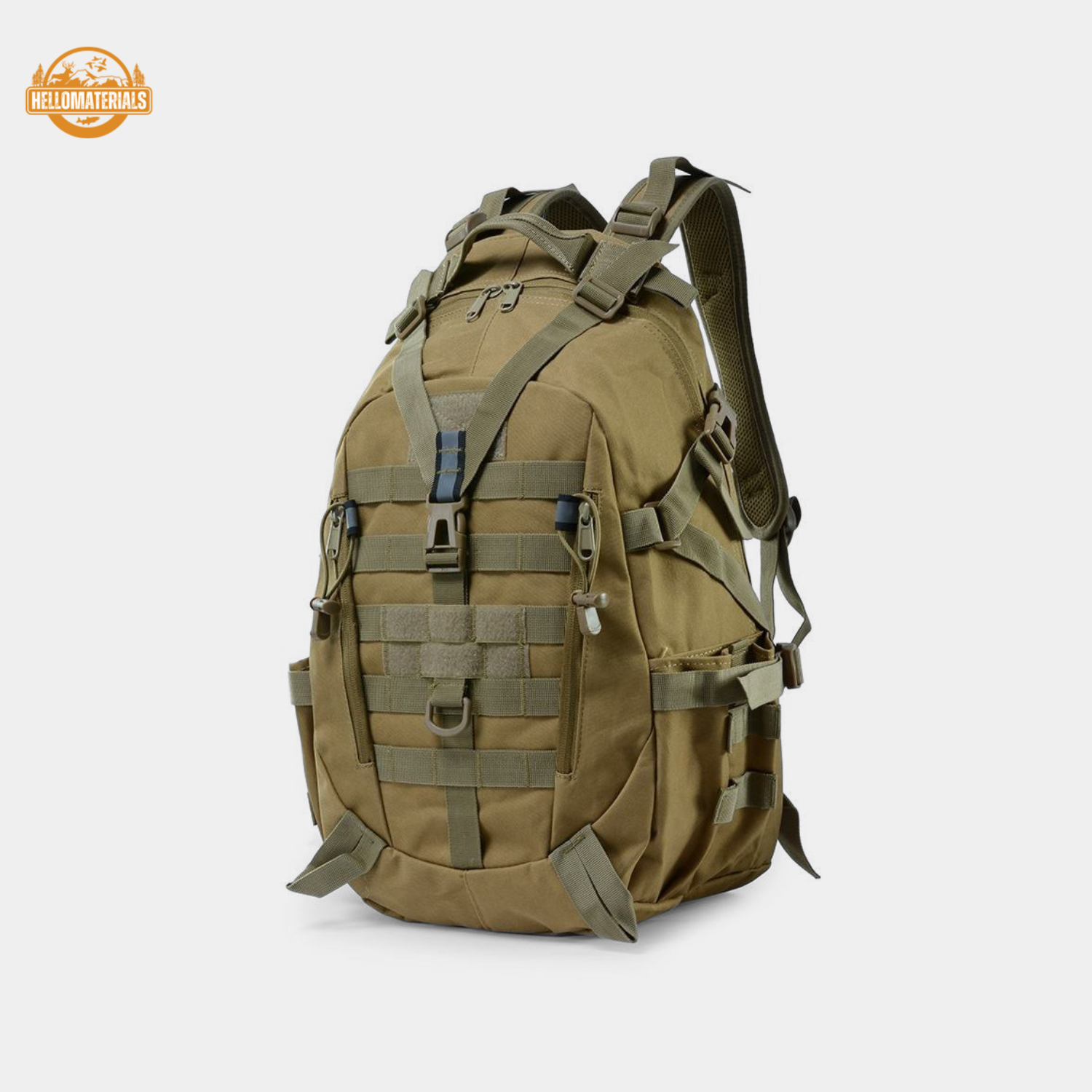 Hellomaterials 45L Jungle Camo Tactical Hiking Backpack