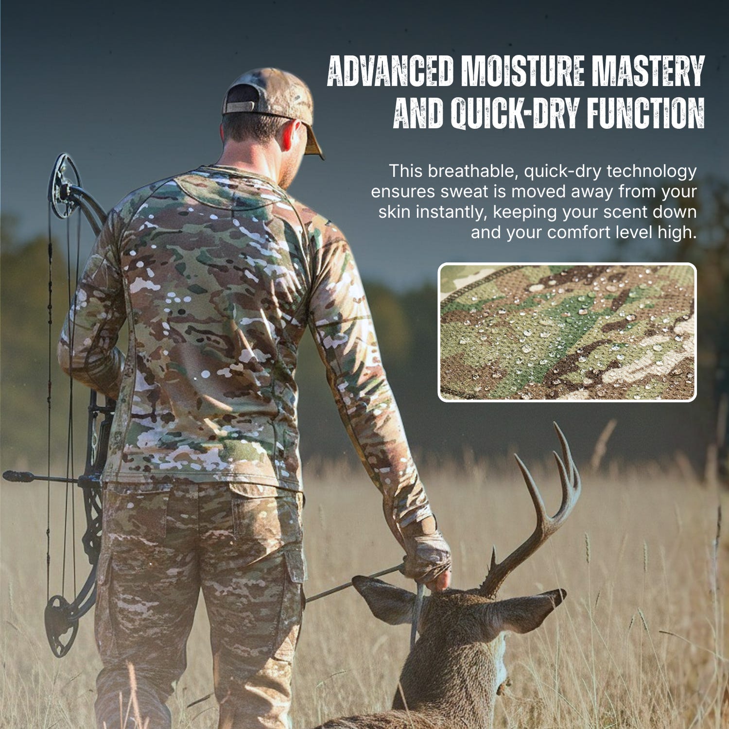 Lightweight Camo Base Layer Top