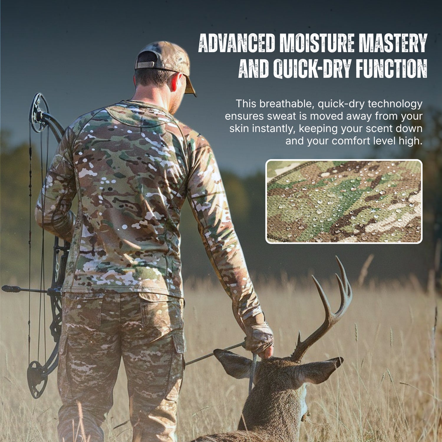 Hellomaterials lightweight camo base layer