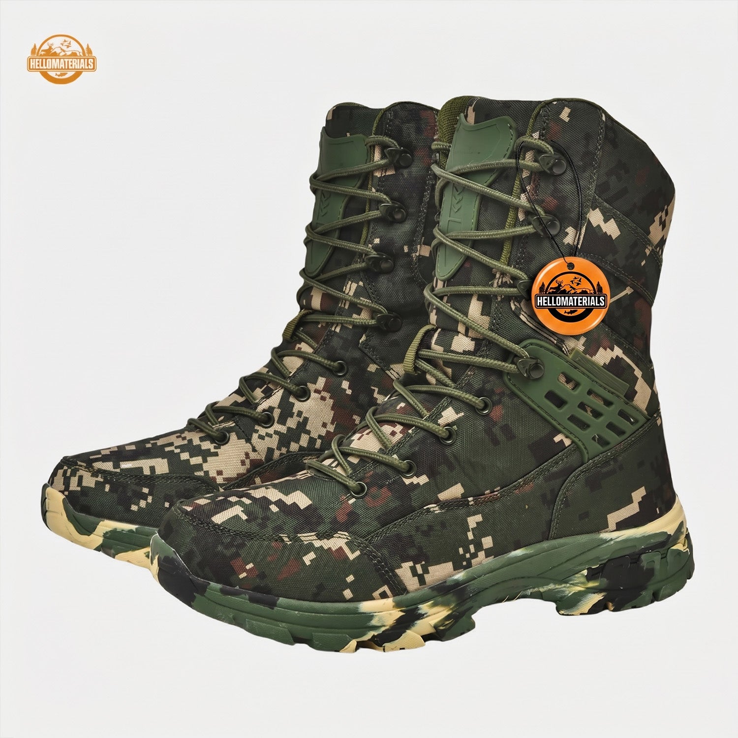 Hellomaterials Waterproof Camo Tactical Boots | Outdoor Gear