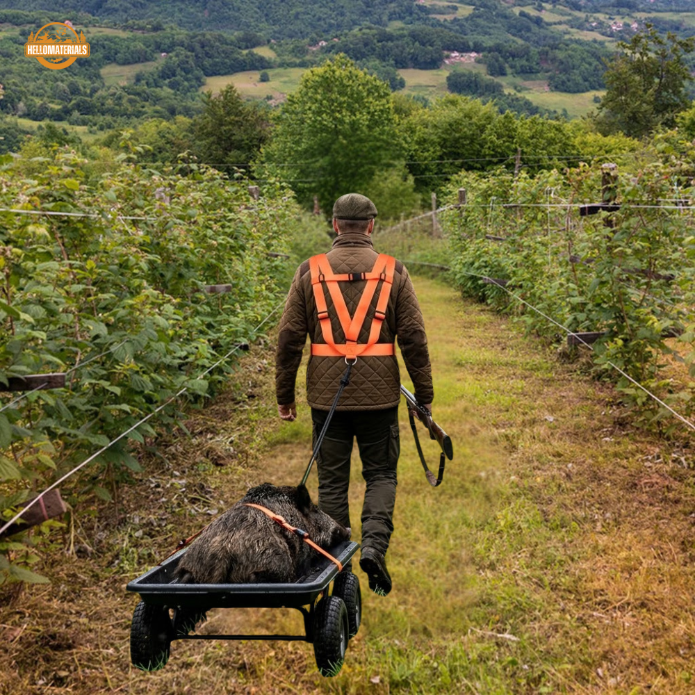 Hellomaterials Deer Drag Harness | High-Vis Game Hauler