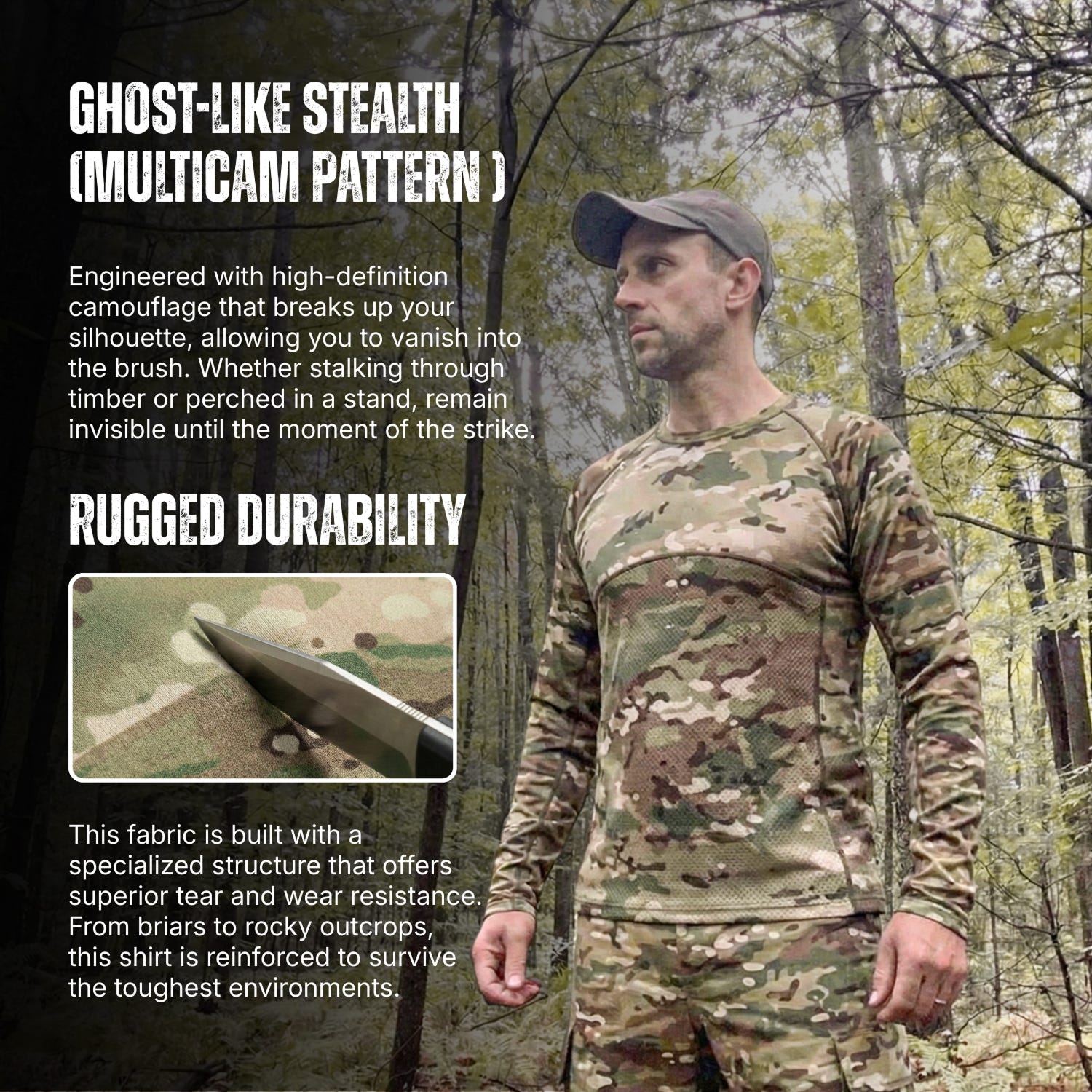 Lightweight Camo Base Layer Top