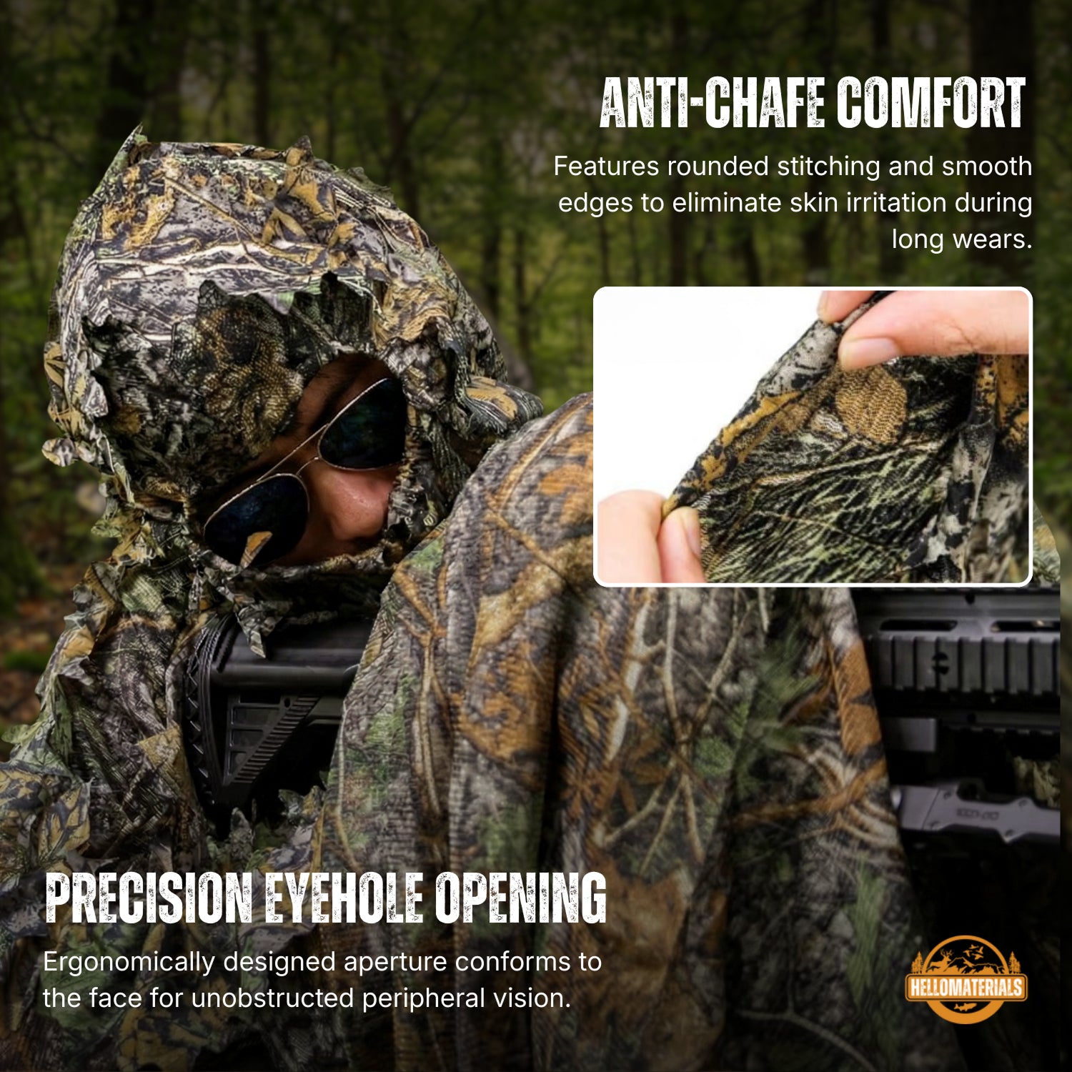 Hellomaterials 3D Leafy Stealth Hunting Mask