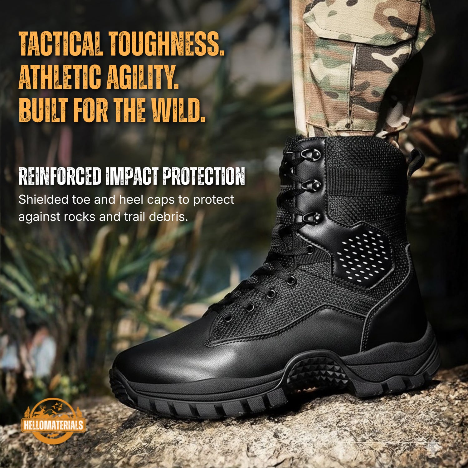 Hellomaterials Tactical All-Terrain Hiking Boots