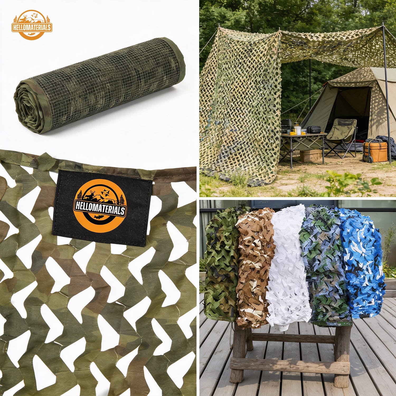 Roll-On Camo Hunting Blind Net | 20m Bulk Leaf-Cut
