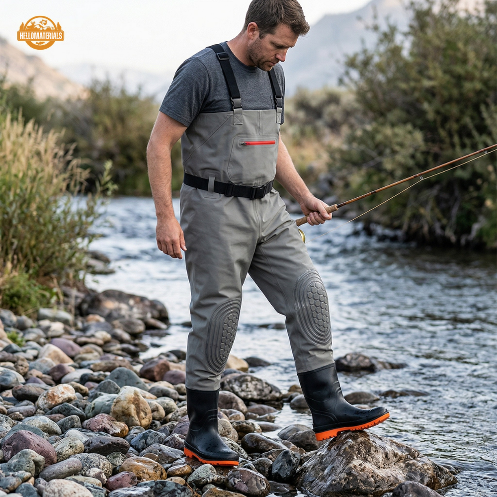 Hellomaterials Breathable Zippered Fishing Waders