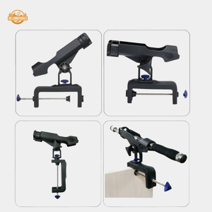 Hellomaterials 360 Swivel Boat Rod Holder | Clamp-On Mount