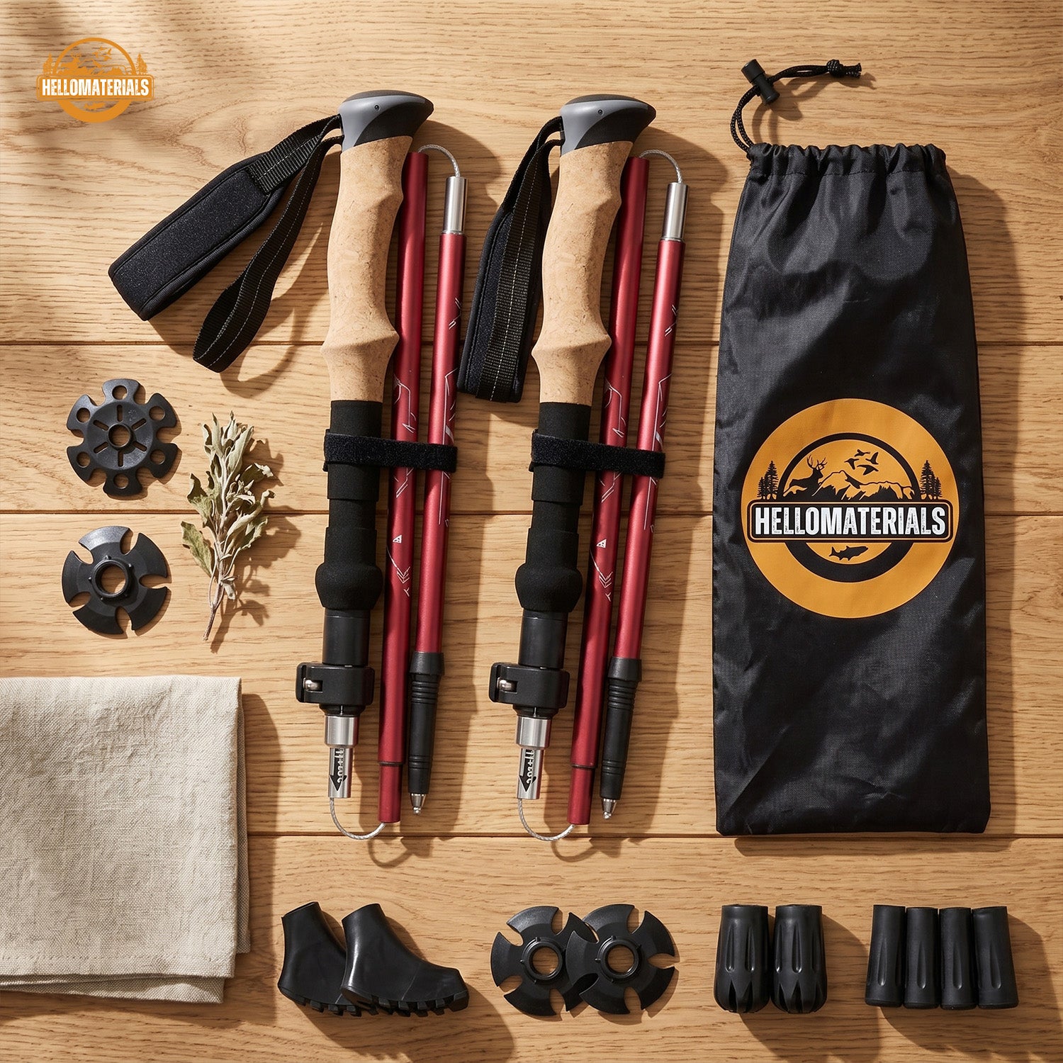 Hellomaterials Folding Trekking Poles