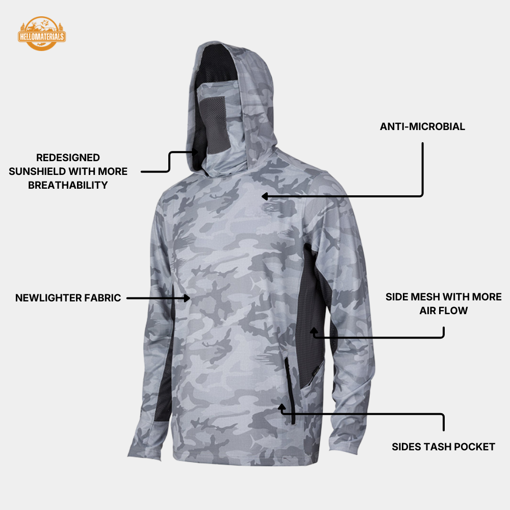 Hellomaterials Men's Camo Fishing Hoodie