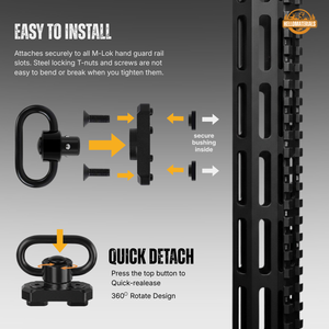 QD (Quick Detach) Sling Swivel (2 Pcs)