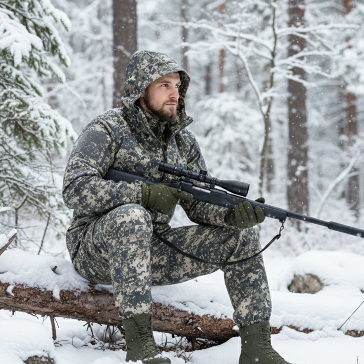 Hellomaterials POLAR Camo Hunting Suit