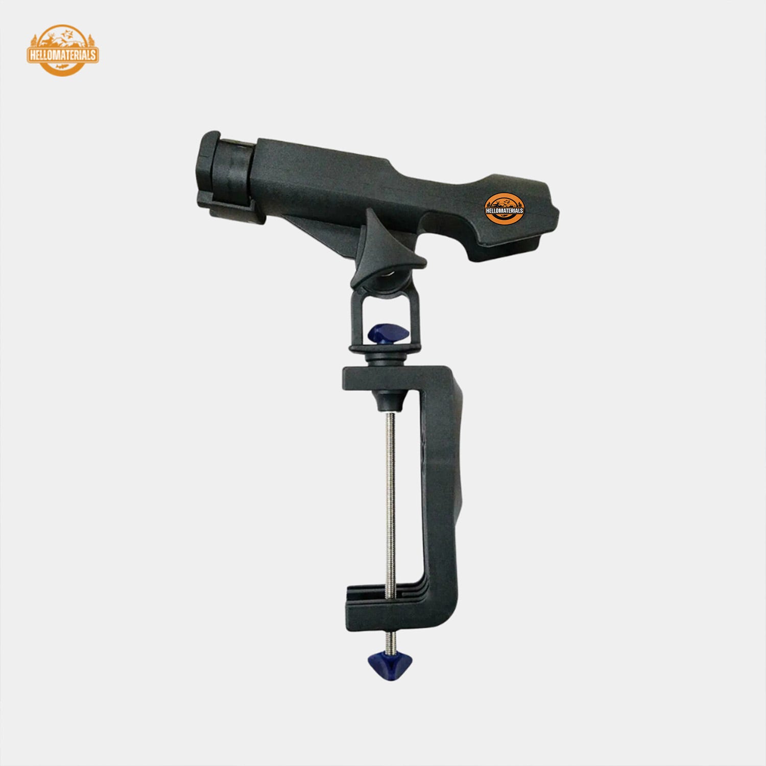 Hellomaterials 360 Swivel Boat Rod Holder | Clamp-On Mount