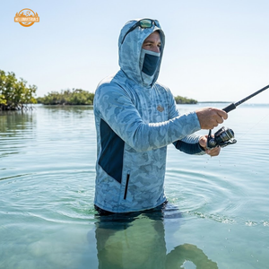 Hellomaterials UPF 50+ Hooded Fishing Shirt | UV Protection