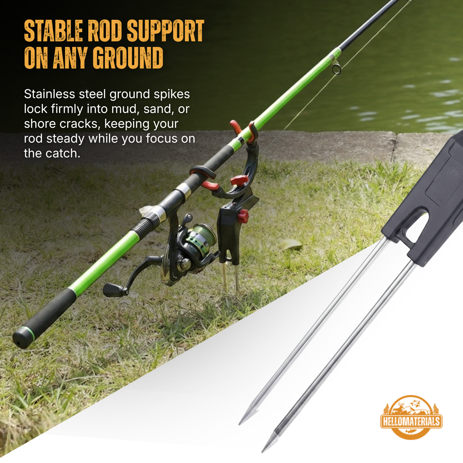 Hellomaterials Dual 360° Adjustable Fishing Rod Holder
