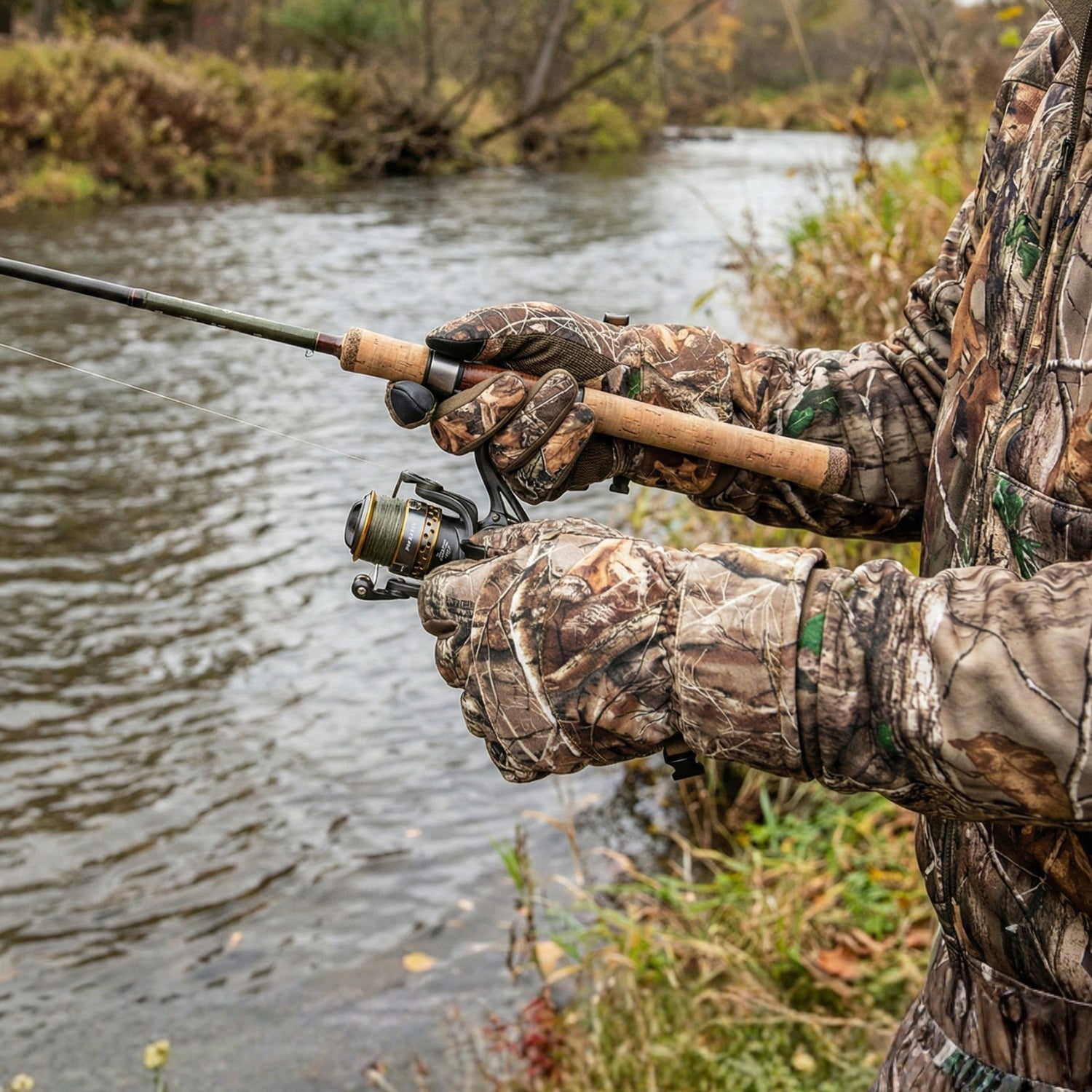 Hellomaterials Winter Camo Touchscreen Gloves