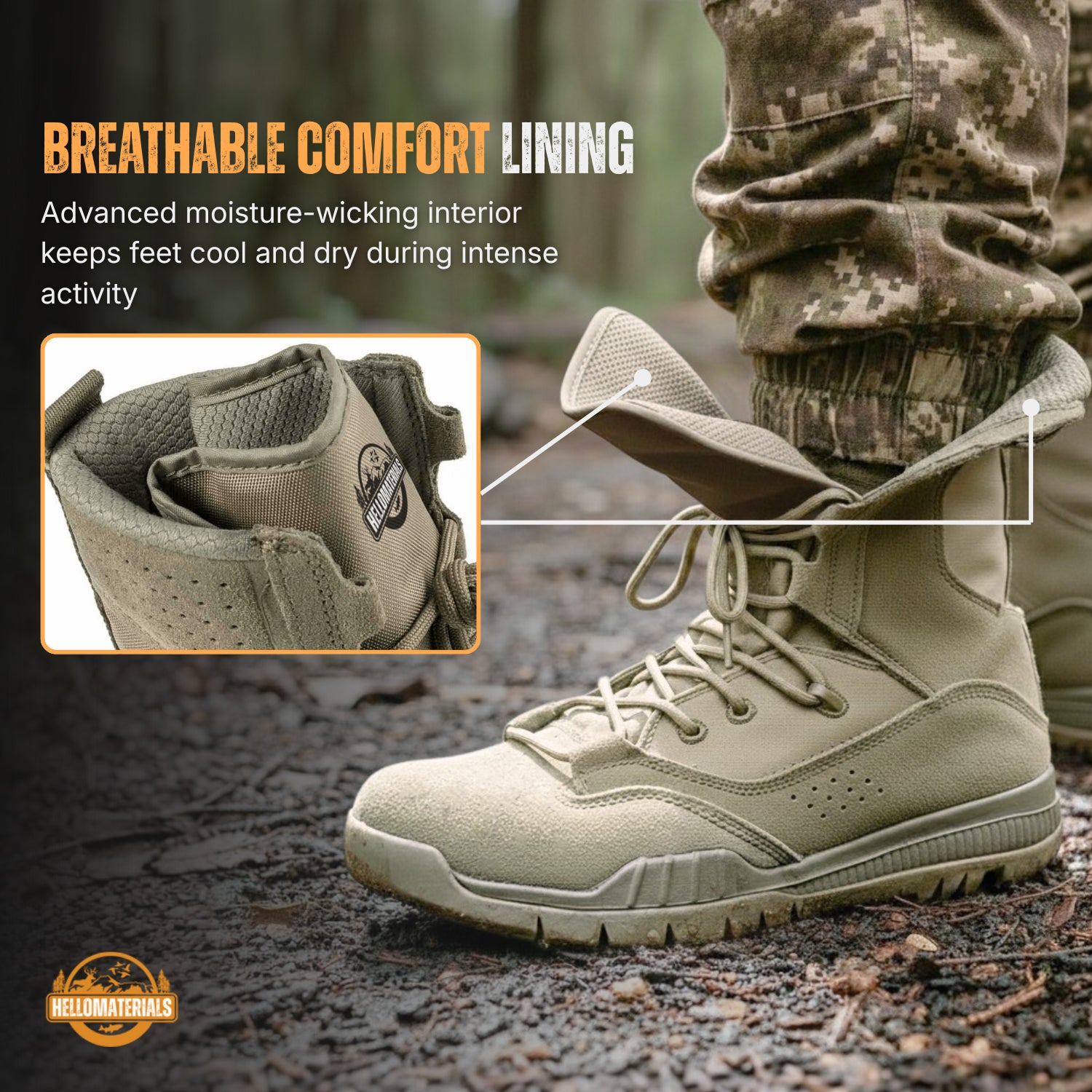 Hellomaterials Tactical Desert Stride Boots