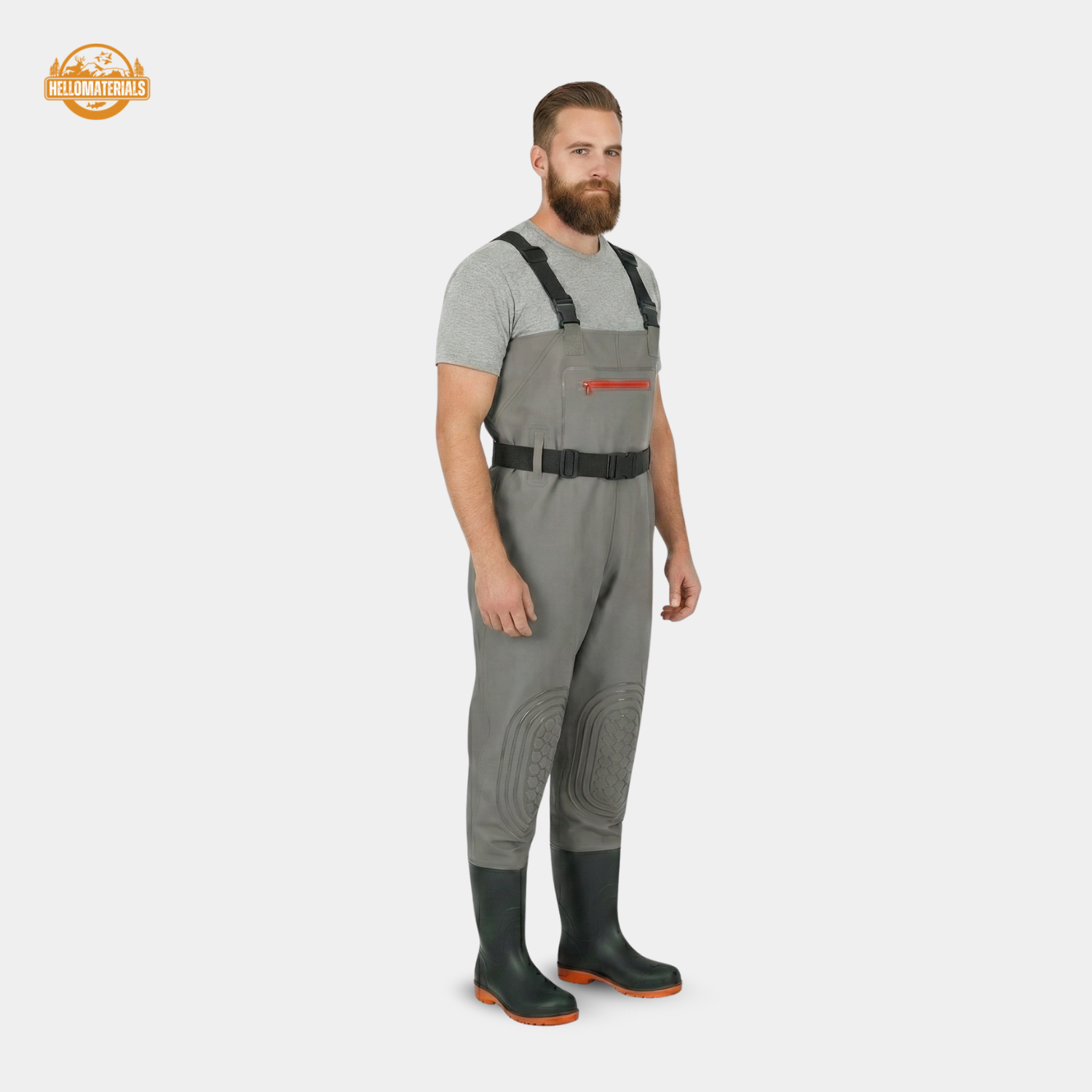 Hellomaterials Professional Waterproof Chest Waders with Boots