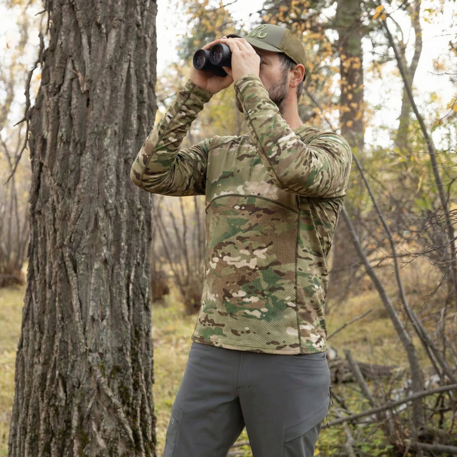 Hellomaterials lightweight camo base layer