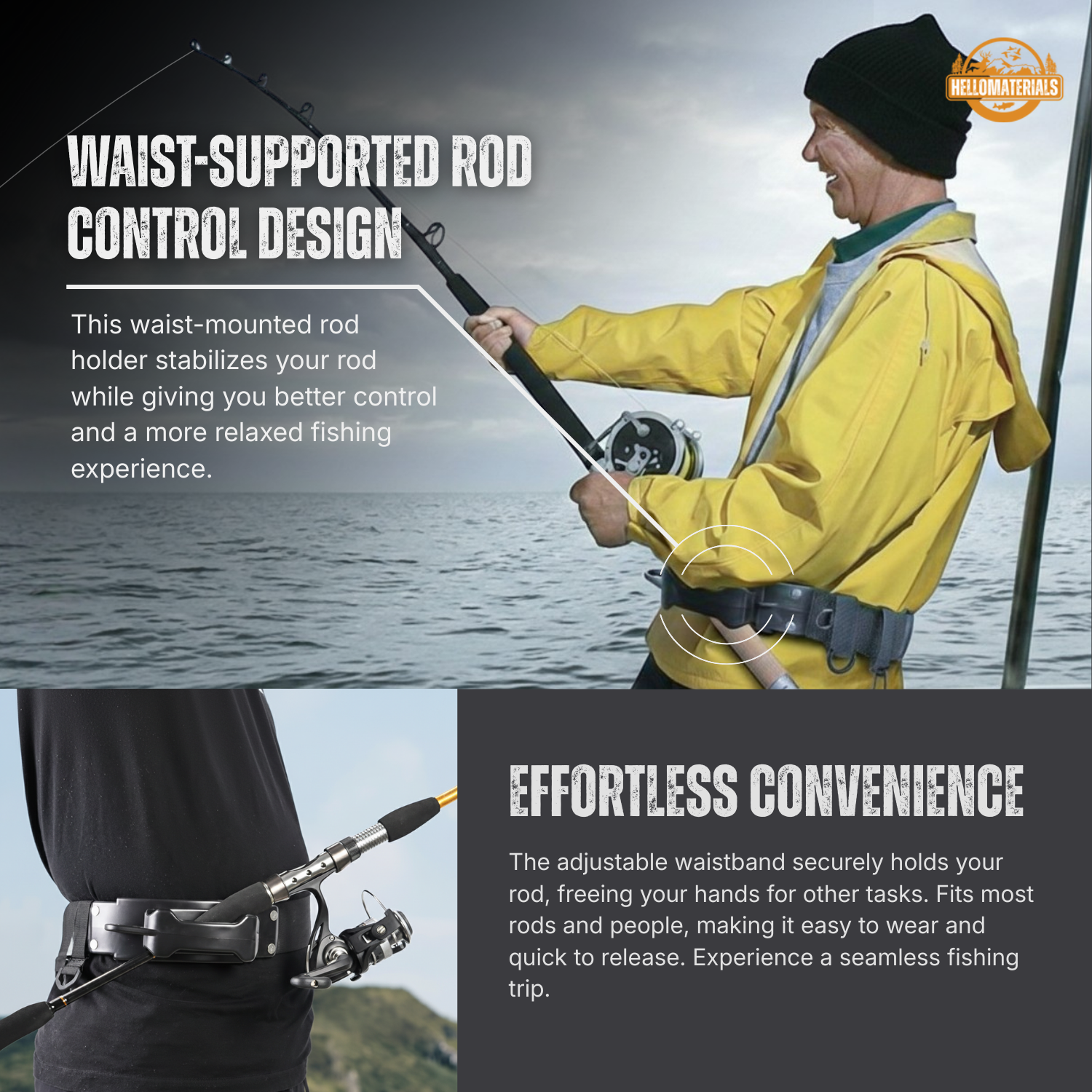 Hellomaterials Dual-Bracket Rod Holder Waist Belt