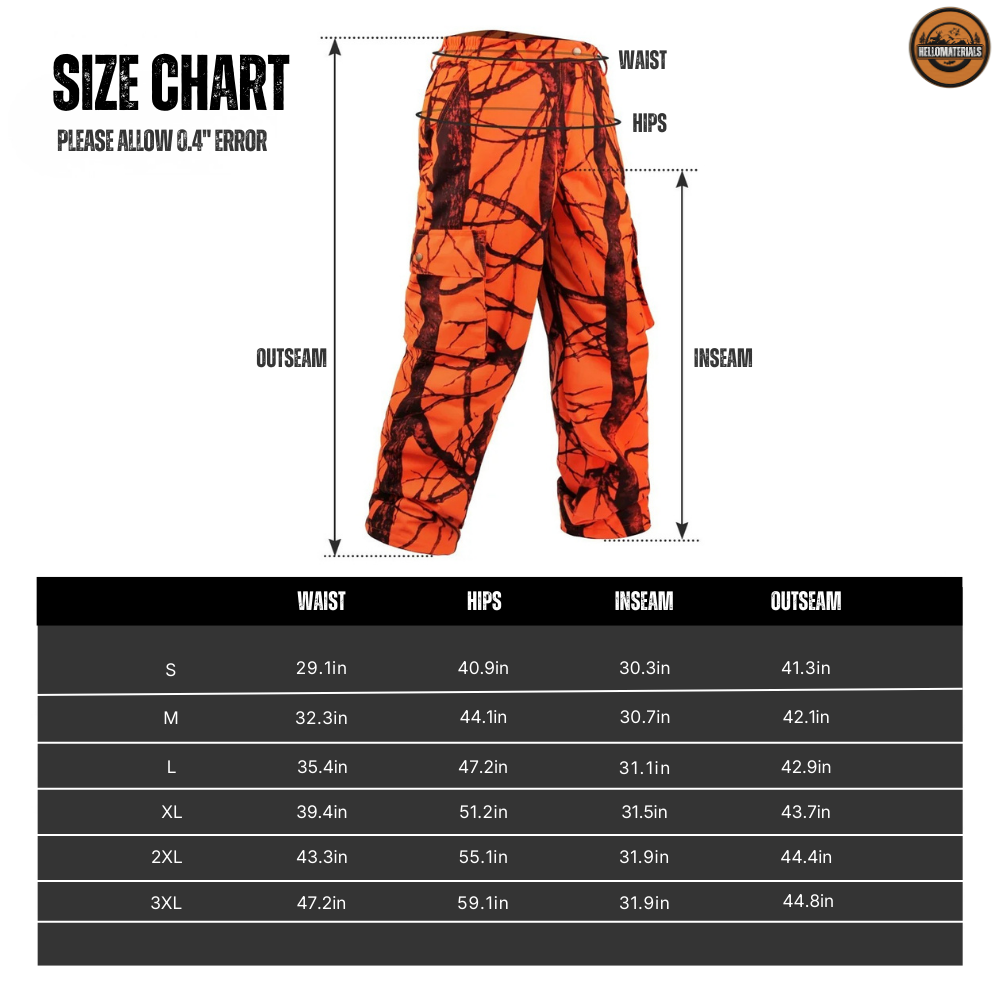 Blaze Orange Camo Hunting Suit | Windproof Thermal