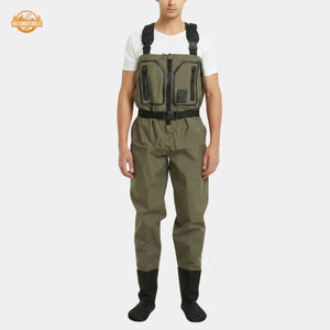 Hellomaterials Breathable Front-Zipper Fishing Waders