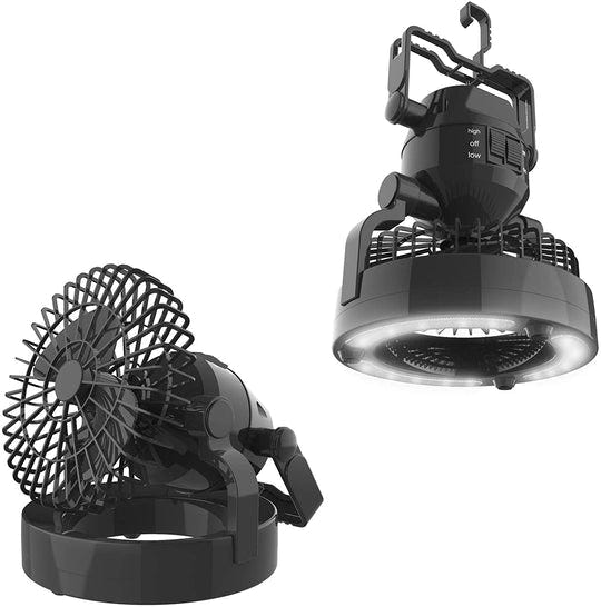 Rechargeable Camping Fan with LED Lantern