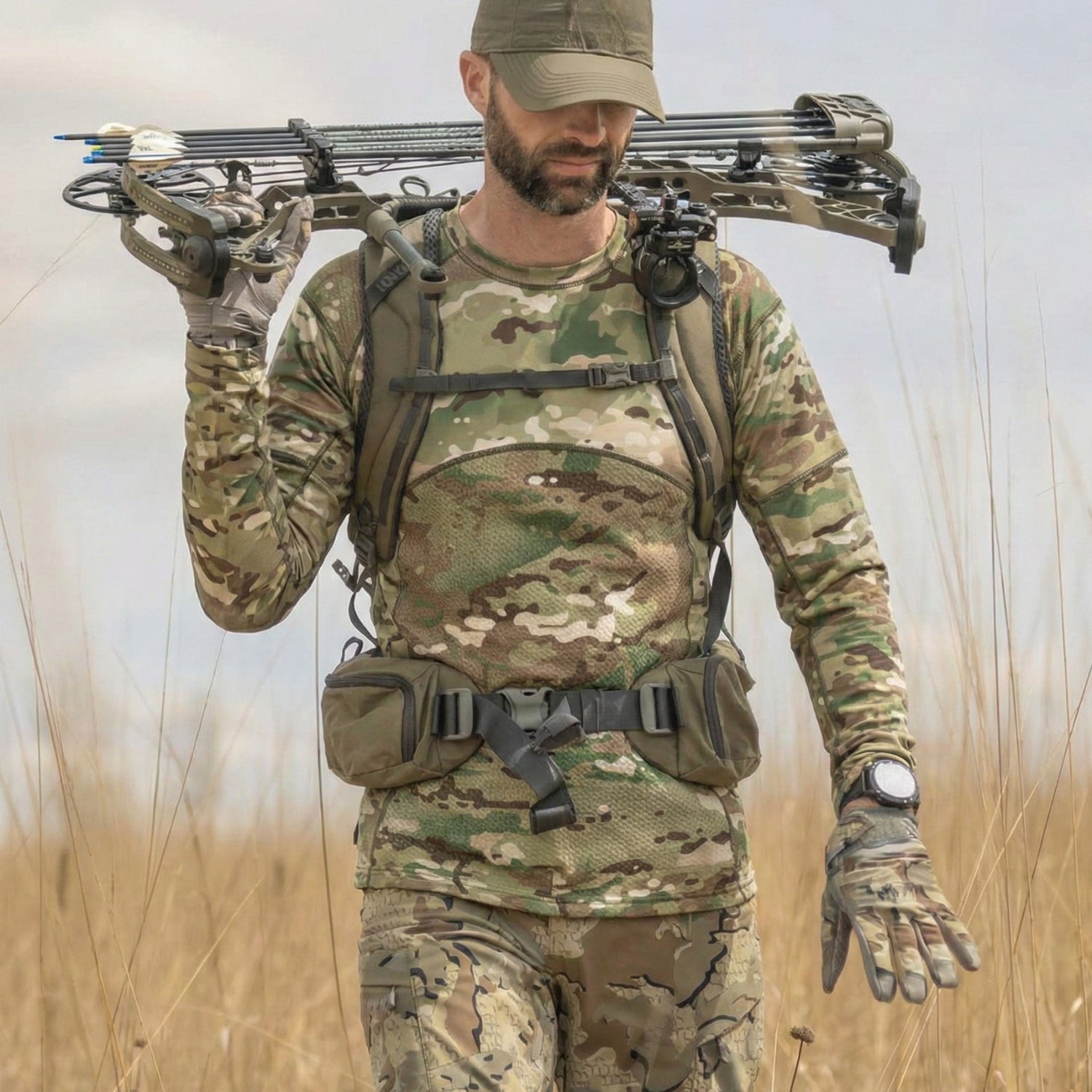 Hellomaterials lightweight camo base layer