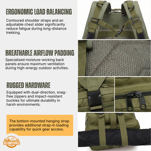 Hellomaterials Ranger 40L Molle Tactical Backpack
