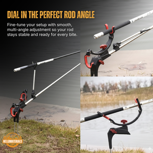 Hellomaterials Dual 360° Adjustable Fishing Rod Holder