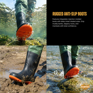 Hellomaterials Professional Waterproof Chest Waders with Boots