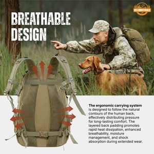 Hellomaterials 45L Desert Camo Tactical Hiking Backpack